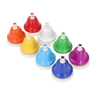 Campanas <span class=keywords><strong>de</strong></span> Metal Coloridas para Escritorio, <span class=keywords><strong>Instrumento</strong></span> <span class=keywords><strong>de</strong></span> Percusión para Niños, Aprendizaje <span class=keywords><strong>Musical</strong></span>, 8 Notas - Product Image 4