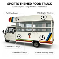 Camion de restauration mobile isotherme pour la vente de yaourts glacés et de boissons