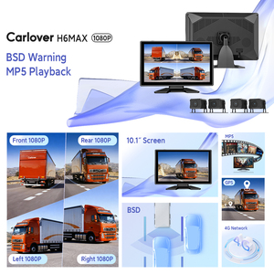 Telecamera da cruscotto 4G per camion con monitor touch IPS da 10,36'' IP67, 4 canali HD1080P, visione notturna per camion, <span class=keywords><strong>camper</strong></span>, roulotte - Product Image 1