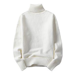 Cardigan en polyester chaud pour homme, style décontracté, col roulé, coupe ample et ajustée, idéal pour superposer ou porter en extérieur en automne et en hiver - Product Image 1