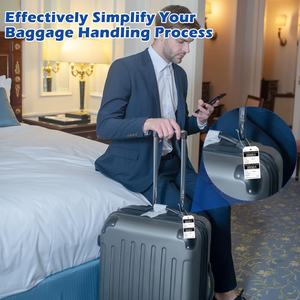 Etiquetas de reclamación de equipaje para hotel, etiquetas de equipaje a granel con cuerda blanca, etiquetas de reclamación de equipaje de papel perforadas, ticket de reclamación de equipaje negro - Product Image 6