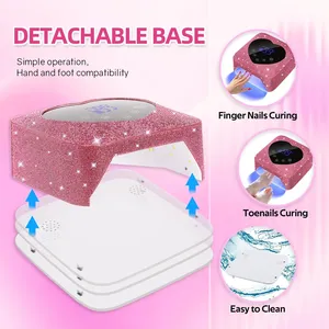 Lámpara de Uñas Recargable de 30 LED y 72 W para Secar Esmalte de Uñas, Herramientas de Manicura, Lámpara UV LED Profesional con Diamantes - Product Image 5
