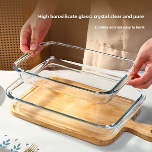 Plaques en verre borosilicate de haute qualité, plateaux de cuisson pour micro-ondes, récipients de stockage en verre pour raviolis, <span class=keywords><strong>accessoires</strong></span> de cuisine - Product Image 2