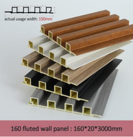 Tuiles murales en bois WPC, design bois, imperméables, pour décoration intérieure/extérieure moderne