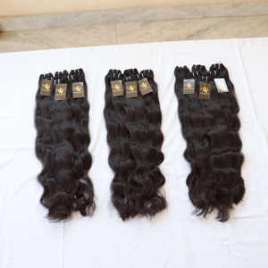 Paquets de cheveux ondulés de temple indien non traités Fournisseurs et fournisseurs de cheveux brésiliens vierges bruts de cheveux vierges bruts de donneur unique - Product Image 3