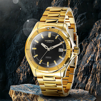 TMI NH35(3W) mouvement mécanique montre de luxe 100M étanche affichage lumineux de la date montres mécaniques voir à travers la montre