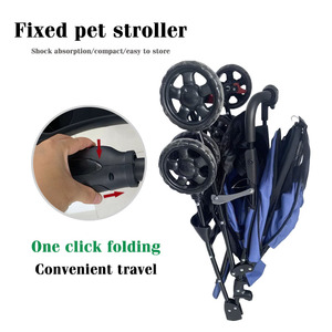 Poussette <span class=keywords><strong>pour</strong></span> animaux de compagnie JXB, portable et pratique, <span class=keywords><strong>pour</strong></span> petits chiens, pliage à une main, avec 360 °   Roues et tapis confortable - Product Image 5