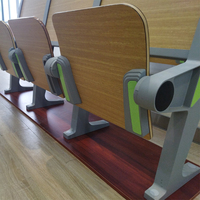 Chaise d'université avec table, meuble à fixer sur les jambes, idéale pour un hall, chaise d'université