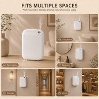 Diffuseur d'arômes sans eau commercial 400 ml, système de diffusion de parfum sans fil à écran LCD, montage mural, pour hall d'hôtel, bureau, restaurant