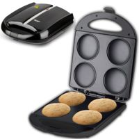 Machine à petit-déjeuner automatique antiadhésive 4 tranches pour gâteaux, muffins, mini-cupcakes et arepas
