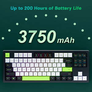 คีย์บอร์ดไร้สายแบบ Tri-mode พร้อมแผงโลหะ 87 ปุ่ม ไฟ RGB สำหรับเล่นเกมและอีสปอร์ตโดยเฉพาะ - Product Image 3