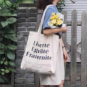 Customized Logo Canvas Cotton Tote Bag High Quality Eco-Friendly Reusable Shopping Bag Zipper Closure Rope Ribbon Multi-Use - Product Image 2