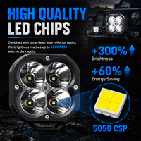 XVIEW 50W LED lumière de travail DRL masque noir lampe de conduite tout-terrain 9 30V IP67 étanche antibrouillard pour camion SUV Jeep 4x4