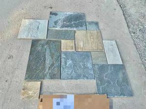 Carreaux de pont en pierre imbriquée, <span class=keywords><strong>ardoise</strong></span> de pont en pierre pour bricolage Design, placage de pierre Flexible pour carreaux de sol - Product Image 2