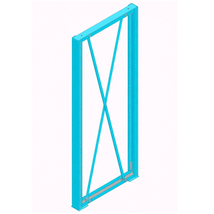 Panneau latéral Fami System Ar Series 900x1510mm bleu RAL5012 pour supports - Product Image 3