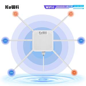 Point d'accès extérieur KuWFi industriel Wi-Fi 6 haute puissance 3000 Mbps avec gestion à distance, répéteur maillé <span class=keywords><strong>longue</strong></span> <span class=keywords><strong>portée</strong></span> IP67 pour écoles - Product Image 1