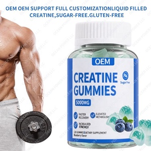 Gomitas de creatina rellenas de líquido sin azúcar OEM/ODM-100% Pure Natural 5000mg Monohidrato de creatina, suplemento energético previo al entrenamiento - Product Image 5