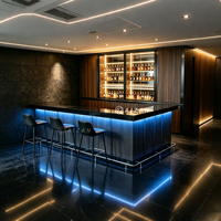Comptoir de bar moderne en bois, vente en gros d'usine OEM ODM, idéal pour la maison, les restaurants de musique, les restaurants de sushis et les boîtes de nuit