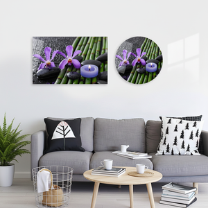 Elegant <b>Bamboo</b> Grove Zen Wall Art - Printed Canvas Artwork,TEMPERED GLASS ART - Product Image 3