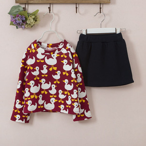 Children Wear Girls Kids Shirt and <b>Skirt</b> Warm Clothing Set From China - Product Image 5