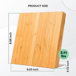 Support magnétique transfrontalier pour couteaux en bambou et bois, base magnétique pour couteaux, rangement magnétique pour couteaux de cuisine domestique - Product Image 4