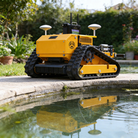 Tondeuse robotisée sur chenilles AWY-550GPS, largeur de coupe 550 mm, essence, moteur 4 temps, télécommande, autopropulsée, moteur 224cc