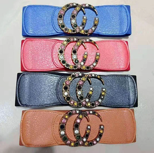 Üreticileri özel kadınlar lüks inci tokaları marka tasarımcı deri kemerler streç bel bayanlar elastik kemer - Product Image 5