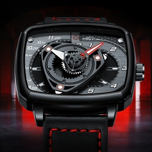 Nuevo Reloj Deportivo para Hombre con Diseño de Llanta de Auto, Resistente al Agua, de Cuarzo, con Borde Giratorio y Diseño Hueco, Reloj de Pulsera de Moda - Product Image 3