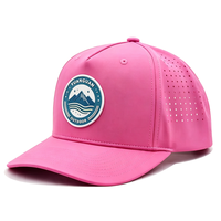 Gorra de Béisbol Deportiva de Poliéster Impermeable con Logotipo de PVC, de Secado Rápido, Unisex, Nueva Moda, con Cuerda Perforada con Corte Láser