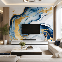 Panneaux muraux en PVC marbré UV de haute qualité, imperméables, pour la décoration d'hôtels, panneaux muraux décoratifs pour télévision