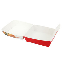 Boîte à hamburger en papier avec logo personnalisé imprimé, petite quantité, 2000 pièces