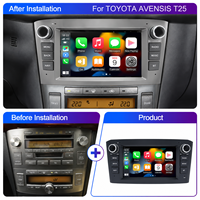 Radio Android para Auto BHNEW con GPS, Navegación, Cámara Trasera, Car Play, DVR, Bluetooth, WIFI para Toyota Avensis T25 2005-2007, Unidad Principal para Tablero