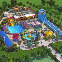 Parc aquatique mobile gonflable géant LILYTOYS, parc aquatique terrestre, grand parc aquatique à éclaboussures