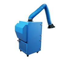 Machine d'extraction des fumées de soudage à double tuyau flexible sur chariot, extracteur de poussière de soudage pour équipement de filtration des fumées de soudage métallique