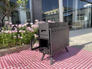 Kompor Sauna akrilik Modern dengan pipa cerobong asap tenda Sauna uap kering pembakaran kayu dari pemasok Cina untuk vila - Product Image 4