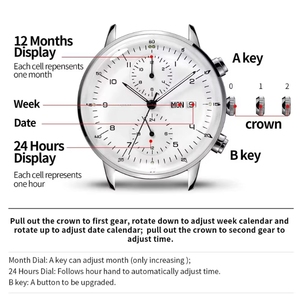 Reloj de Pulsera Multifuncional de Acero Inoxidable 316L OEM, Reloj Mecánico Impermeable para Hombre, Reloj de Negocios con Calendario - Product Image 5