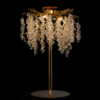 Centres de table de luxe fleur support d'arbre en métal décor de mariage en cristal décor de fête avec télécommande