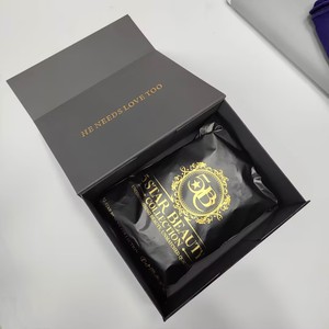 Guceliod Pink Rigid Gift <b>Box</b> With Ribbon Hot Stamping Logo Rectangle Shape High-End Paper Packaging - Product Image 3