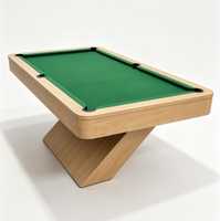 Table de billard professionnelle de luxe moderne et personnalisée de haute qualité 2026, design 9ft 8ft, avec plateau en ardoise et structure en bois massif