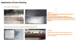 Máquina limpiadora láser de fibra, hoja de acero, 1000W, limpieza con eliminación de óxido - Product Image 4