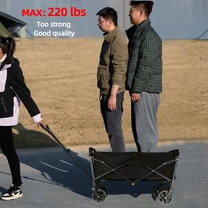 Collapsible Portable Picnic Fold Wagon Outdoor Camping Utility Folding Trolley Heavy Duty Large Capacity Wagon <strong>Cart</strong> - Product Image 5