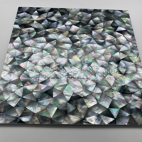 Mosaïque murale en coquille d'ormeau au design classique, carrelage en céramique en résine nacrée, motif carré, parquet d'intérieur, sans joint
