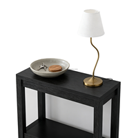 Table console d'entrée en bois moderne, petite, épaisse, étroite, avec rangement pour la maison, l'hôtel, le salon