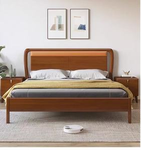 2025 Design Simple Moderne Style Nordique Chêne Français <span class=keywords><strong>Lit</strong></span> King Écologique Meubles En <span class=keywords><strong>Bois</strong></span> Massif <span class=keywords><strong>Lit</strong></span> En <span class=keywords><strong>Bois</strong></span> Doux Avec Rangement - Product Image 5