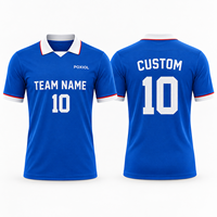 Maillot de football personnalisé OEM – Usine de sublimation – Tenue d'équipe de football rétro à col polo – Respirant – Pour matchs et entraînements – Ligue de district