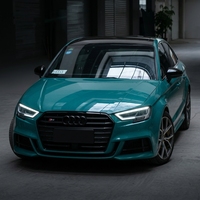 Vinyle de recouvrement automobile en PET PVC TPU moulé, ultra brillant, vert Crystal Storm, 1,52x18m/5x60ft, un rouleau complet, vente en gros, direct usine
