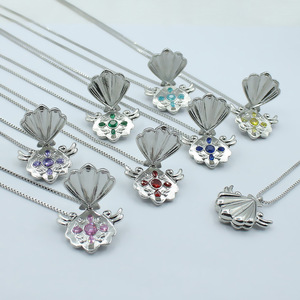 Sirène Mélodie Clavicule Chaîne Zircon Chantant Poisson Fée Shell Collier - Product Image 5
