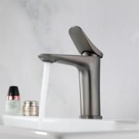 Vente directe d'usine Robinets de lavabo gris en laiton personnalisés Robinets de salle de bain Robinets chauds et froids pour salle de bain