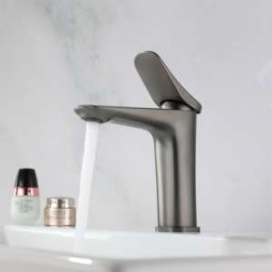 Penjualan langsung pabrik keran kamar mandi kuningan kustom wastafel abu-abu keran kamar mandi keran panas dan dingin untuk kamar mandi - Product Image 2