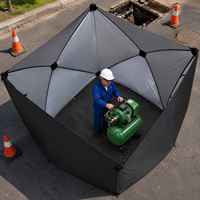 Tente d'extérieur, tissu en nylon imperméable durable de qualité industrielle, carré, quatre saisons, avec protection laser et armature droite